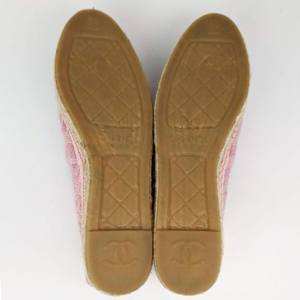 SOLD Chanel Pink Tweed CC Espadrilles US 9 / EU 39 - Picture 2 of 5